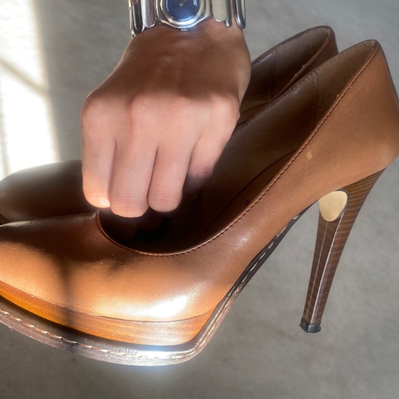 Brown leather Heels made in Italy - Picture 3 of 10